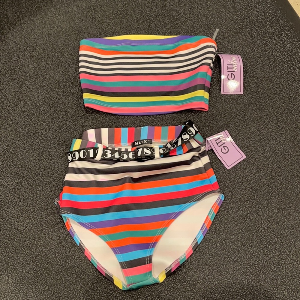 High waist two piece swim set